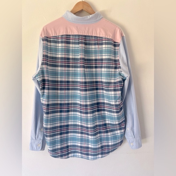 Vineyard Vines Slim Fit Tucker White Pink & Blue Plaid Button Down Shirt Large - Picture 8 of 13